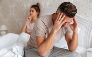 A man facing erectile dysfunction caused by alcohol